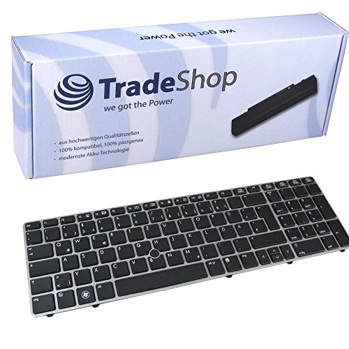 Laptop-Tastatur/Notebook Keyboard Ersatz Austausch Deutsch QWERTZ mit Trackpoint für HP ProBook 6560 6560B 6560P, HP EliteBook 8560 8560P 8570 8570P (Deutsches Tastaturlayout) von TradeShop