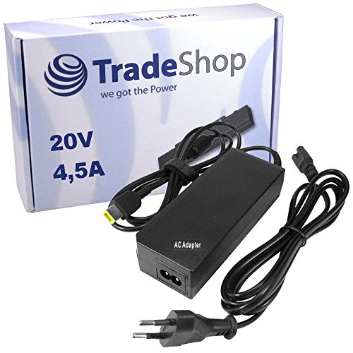 Notebook Laptop Netzteil Ladegerät Ladekabel Adapter 20V/4,5A inkl. Stromkabel für Lenovo IdeaPad Yoga 11 59-351900 59-359552 MAS24MZ 59-345603 MAS29GE 59-351901 269629G 59-359553 MAS24UK 59-356559 von TradeShop