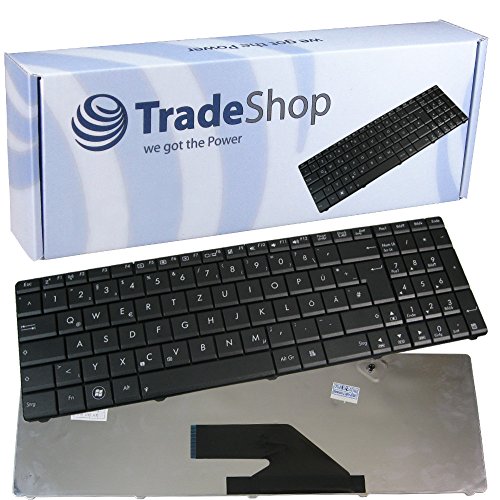Original Laptop Tastatur/Schwarz QWERTZ Deutsch für 0KNB0-6241GE00 0AE2 0KNB0-6241GE0014083000126 0KNB0-6242FR00 MP-10A76D0-6984 MP-10A76D06984W P532 PK130OG1A12 (Deutsches Tastaturlayout) von TradeShop