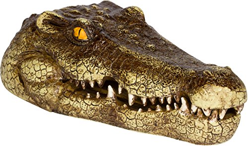 Trademark Innovations 27,9 cm künstlicher Krokodilkopf Pool Float Blaureiher Lockvogel für Teiche und Wasserspiele von von Trademark Innovations