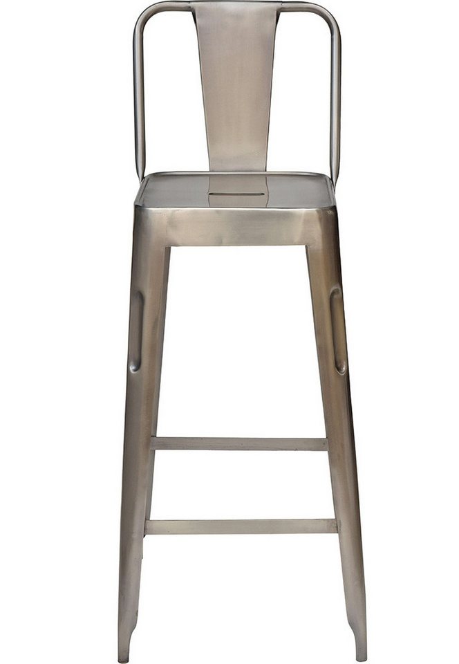 Trademark Living Barhocker mit Rückenlehne aus Eisen - Glänzend (2er Set, 1 St) von Trademark Living