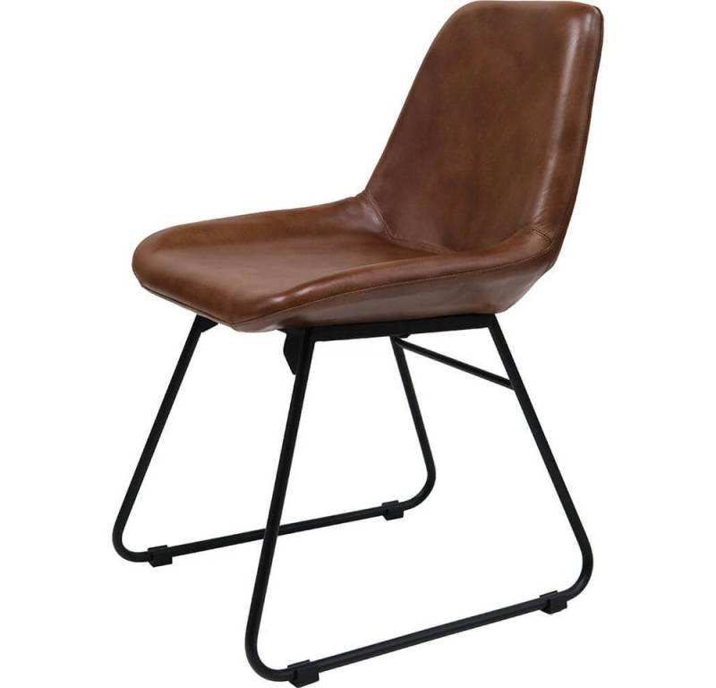 Trademark Living Esszimmerstuhl mit hochwertigem Büffelleder gepolstert (2er-Set) von Trademark Living