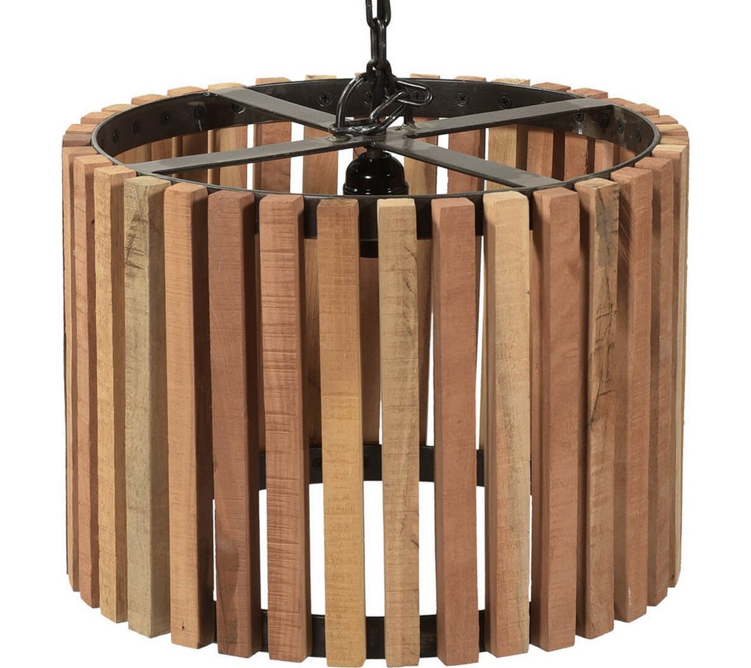 Trademark Lampenschirm Deckenleuchte aus einem Eisenrahmen mit recyceltem Holz ⌀ 36 cm von Trademark