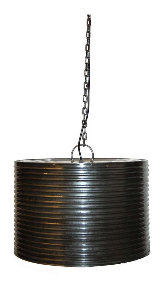 Trademark Lampenschirm Malabar-Blei Hängelampe aus Eisen mit Rillen - Schwarz ⌀ 44 cm von Trademark