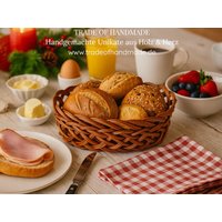 Ovaler Weidenkorb Handgeflochten - Brotkorb, Obstkorb, Deko Korb Natur Handmade Aufbewahrung Rustikal Geschenkidee von TradeofHandmade
