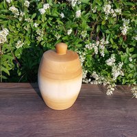 Handmade, Handgemachte Honigfässer, Holzdeko, Holzfässer, Wohndeko Aus Lindenholz, Nachhaltig - Geschenkidee & Geschenkverpackung in Einem von TradeofHandmade