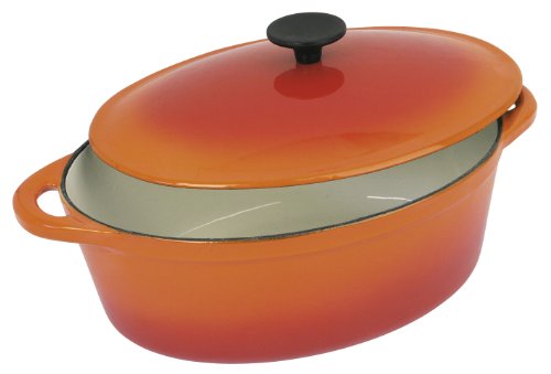 Tradifonte 501602 Topf, oval, 9 l, Orange von Crealys