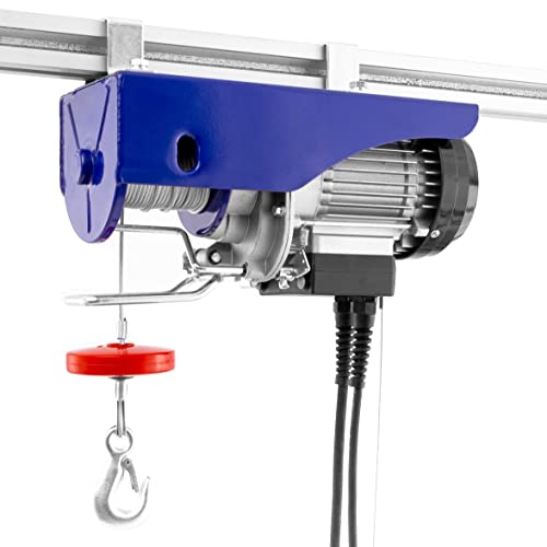 Pallit HOIST Seilwinde Elektrisch 230v Tragkraft 125kg | 250 kg (Einzel-/Doppelhaken) Elektrische Seilwinde inkl. Kabelfernbedieung mit 1,6 m Kabellänge Seilzug elektrisch von Pallit