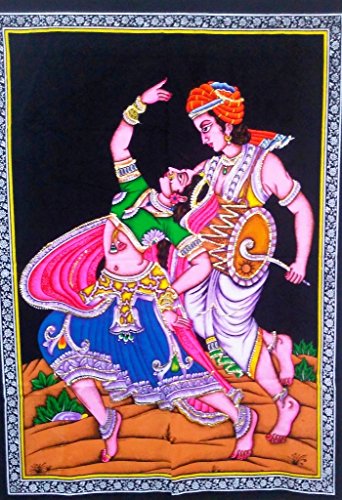 Traditional Jaipur Mann & Frau Dance Wandteppich, indischen Wand hängen mit Sequenz Arbeit, Hippie Wohnheim eingerichtet, Boho Poster, Bohemian Art Wand von Traditional Jaipur