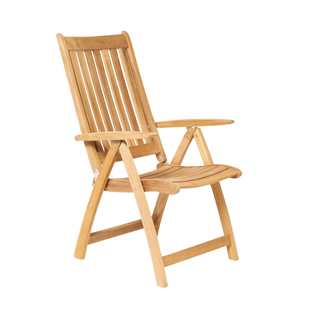 Traditional Teak - Alexia Recliner - Hochlehner Klappstuhl aus Teak von Traditional Teak