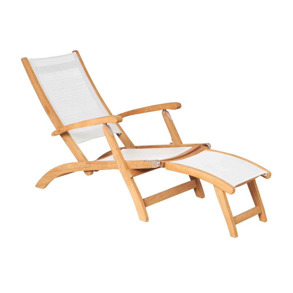 Traditional Teak - Kate - komfortabler Teaholz Deckchair in 3 Farben von Traditional Teak