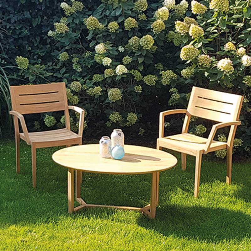 Traditional Teak - Manon Elipse - ovaler Garten Loungetisch aus Teak von Traditional Teak