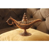 Große Aladdin's Wunderlampe, Vintage Räuchergefäß, Öllampe, Petroleumlampe, Räucherstäbchenhalter, Kerzenhalter von TraditionaldesignTR