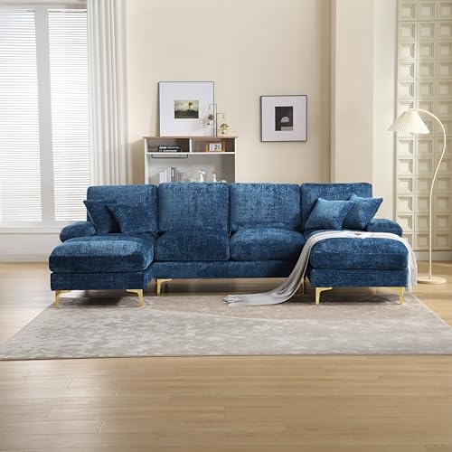 Tradrou Modernes großes Chenille U-Shape Sektionssofa mit doppelten Liegesitzen für Wohnzimmer Schlafzimmer Büro Wohnung Villa Wohnzimmer Zuhause am Kamin Tradrou Modernes großes Chenille U-Shape Sektionssofa mit doppelten Liegesitzen für Wohnzimmer Schlafzimmer Büro Wohnung Villa Wohnzimmer Zuhause am Kamin von Tradrou