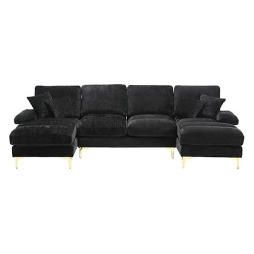 Tradrou Modernes großes Chenille U-Shape Sektionssofa mit doppelten Liegesitzen für Wohnzimmer Schlafzimmer Büro Wohnung Villa Wohnzimmer Zuhause am Kamin Tradrou Modernes großes Chenille U-Shape Sektionssofa mit doppelten Liegesitzen für Wohnzimmer Schlafzimmer Büro Wohnung Villa Wohnzimmer Zuhause am Kamin von Tradrou