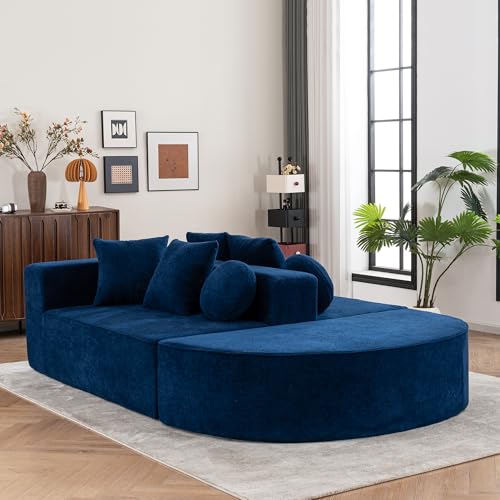 Tradrou Vollkomprimiertes knochenloses Sofa,Wohnzimmer/Schlafzimmer mit segmentiertem Wolkensofa,Modern modular Sofa, no Assembly Required,Bequemes Hautfreundliches Chenille-Stoff von Tradrou