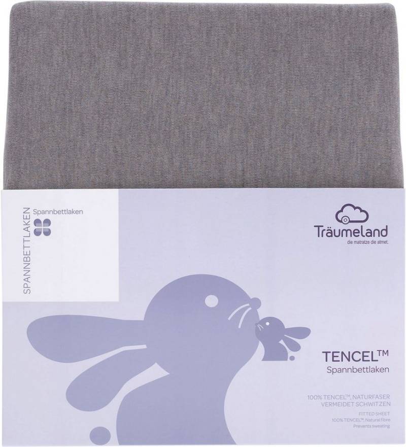 Bettlaken hochwertiges Spannbetttuch aus Tencel®, Träumeland, Tencel®, Gummizug: rundum, (1 Stück), Tencel® sorgt für ein besonders trockenes, gesundes Schlafklima von Träumeland