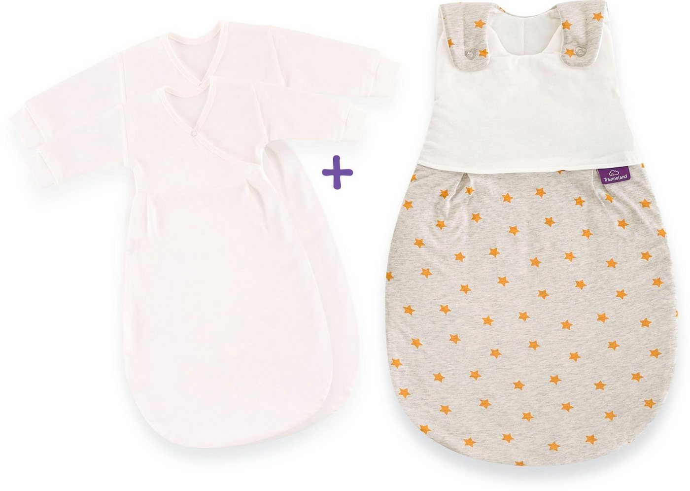 Träumeland Babyschlafsack 3tlg. Set LIEBMICH, Design Sternentraum blau (3 tlg) von Träumeland