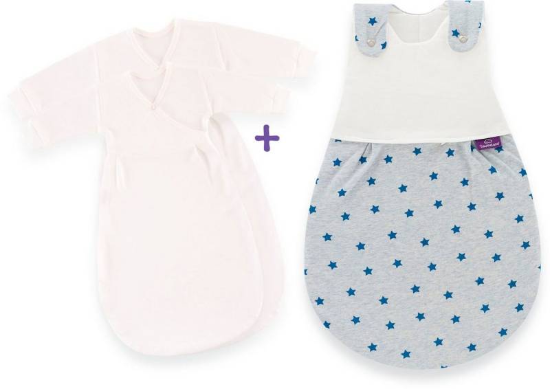 Träumeland Babyschlafsack 3tlg. Set LIEBMICH, Design Sternentraum blau (3 tlg) von Träumeland