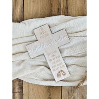 Taufkreuz/Taufgeschenk Personalisiertes Holzkreuz Geschenk Zur Taufe von Traeumelei