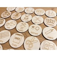 Trofast Holzschilder/Kinderzimmer Organisation Schilder Ordnungssystem Spielzeug Symbole Organisieren von Traeumelei