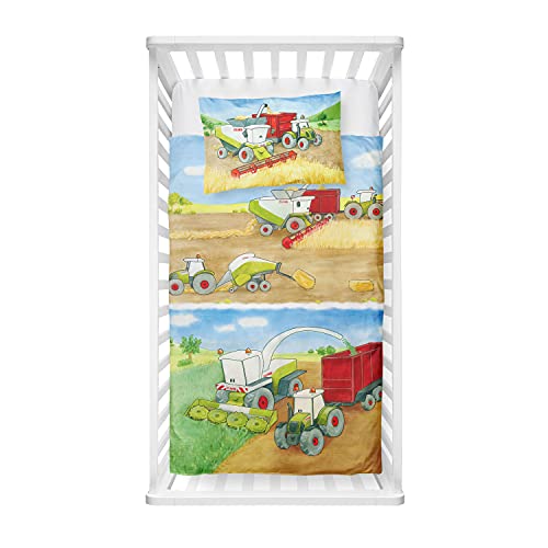 Träumschön Claas Traktor Baumwoll Bettwäsche 100 x 135 cm - Claas Mähdrescher Bettwäsche - Für Traktor Bettwäsche Claas Fans - Trecker Bettwäsche Kinder Träumschön Claas Traktor Baumwoll Bettwäsche 100 x 135 cm - Claas Mähdrescher Bettwäsche - Für Traktor Bettwäsche Claas Fans - Trecker Bettwäsche Kinder von Träumschön