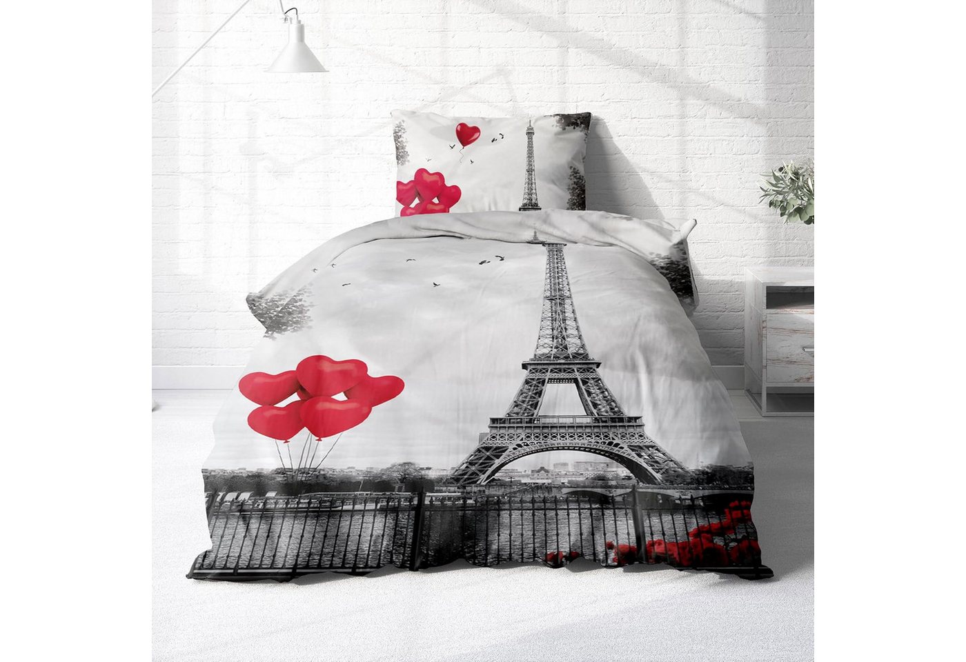 Träumschön Bettwäsche Premium Bettwäsche 135x200 oder 155x220 Baumwolle, Paris, 100% Baumwolle, 2 teilig Träumschön Bettwäsche Premium Bettwäsche 135x200 oder 155x220 Baumwolle, Paris, 100% Baumwolle, 2 teilig von Träumschön