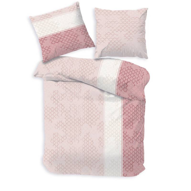 Träumschön Bettwäsche Premium Bettwäsche135x200 oder 155x220 cm Baumwolle, Muster Pink, Baumwolle, 2 teilig, mit Reißverschluss, luftig und leichte Sommerbettwäsche von Träumschön