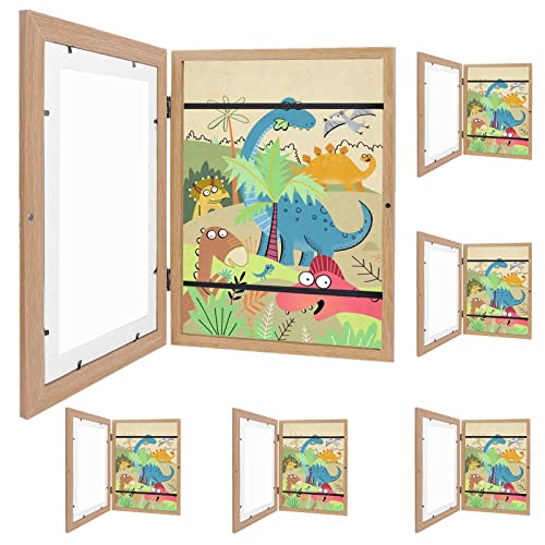 6 Stück Bilderrahmen Kinderzeichnungen A4 Kunst Bilderrahmen Kinder Kunstrahmen Frontöffnung A4 Kunstfoto Rahmen kinder Kunst Bilderrahmen Kids Art Frame Wand Kunst Fotorahmen holz von Trafagala