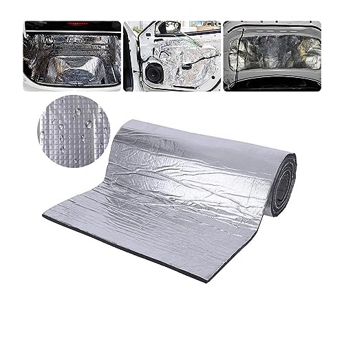 Dämmmatte auto Dämmung Stärke Selbstklebende Dämmschaummatte Motorraumdämmung Schalldämmung Schaumstoff Fahrzeug-Isolierung Isoliermatte ,200x50x1cm,1 stück silber von Trafagala