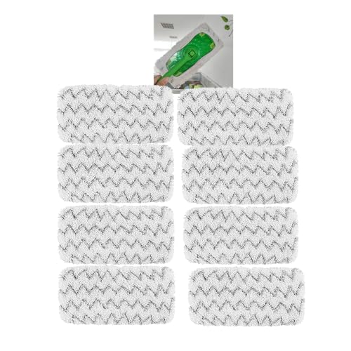 Trafagala 8PCS Mehrweg flachmopptuch Tücher Wiederverwendbar Tuch Waschbar für Swiffer Sweeper Mop Pads Reusable Waschbare Nachfüllpacks für Nass- und Trockengebrauch von Trafagala