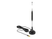 DELOCK GSM Antenne SMA Stecker 3, dBi starr omnidirektional mit magnetischem Standfus und Anschlusskabel (RG-174, 3 m) Outdoor schw von DeLOCK