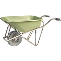Matador Profi-Schubkarre aus Aluminium (ergonomisch), Breiter pannensicherer Reifen von Matador