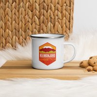Kilimanjaro - Tansania Afrika Emaille Tasse von TrailMemories