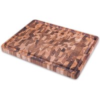 Schneidebrett Teak Stirnholz, 45 x 34 x 3 cm von Tramontina