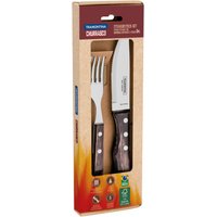 2-tlg. Jumbo-Steakbesteck-Set, braun von Tramontina