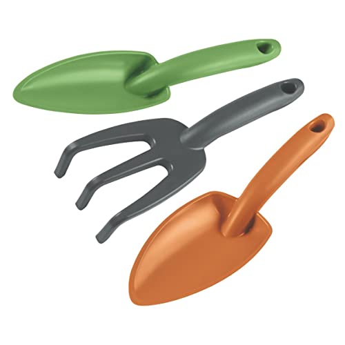 Tramontina 3-teiliges Gartenwerkzeug-Set aus Kunststoff, Handgartenkelle, Grubber, Pflanzkelle, ergonomischen Griffe von Tramontina