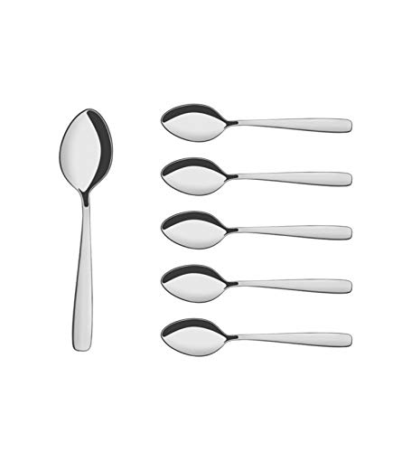 Tramontina ESSENTIALS Espressolöffel Set, Edelstahl, 6 Stück (Stärke 1mm) von Tramontina