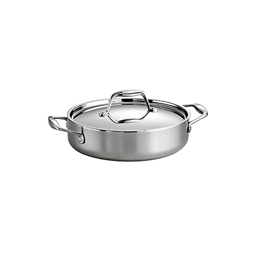 Tramontina 80116/009DS Gourmet Stainless Steel Induction-Ready Tri-Ply Clad, NSF-Certified 3 Quart Covered Braiser von Tramontina