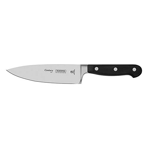 Tramontina Kochmesser CENTURY, 15 cm, Edelstahl DIN 1.4110, schwarz, rostfrei von Tramontina