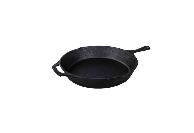 Tramontina Grillpfanne BLACK Gusseisen, Ø 30 cm, Pre-Seasoned, optimale Hitzeverteilung, Gusseisen (1-tlg), Geeignet für BBQ, Grill, Induktion, Grill, 2 Ausgüsse von Tramontina
