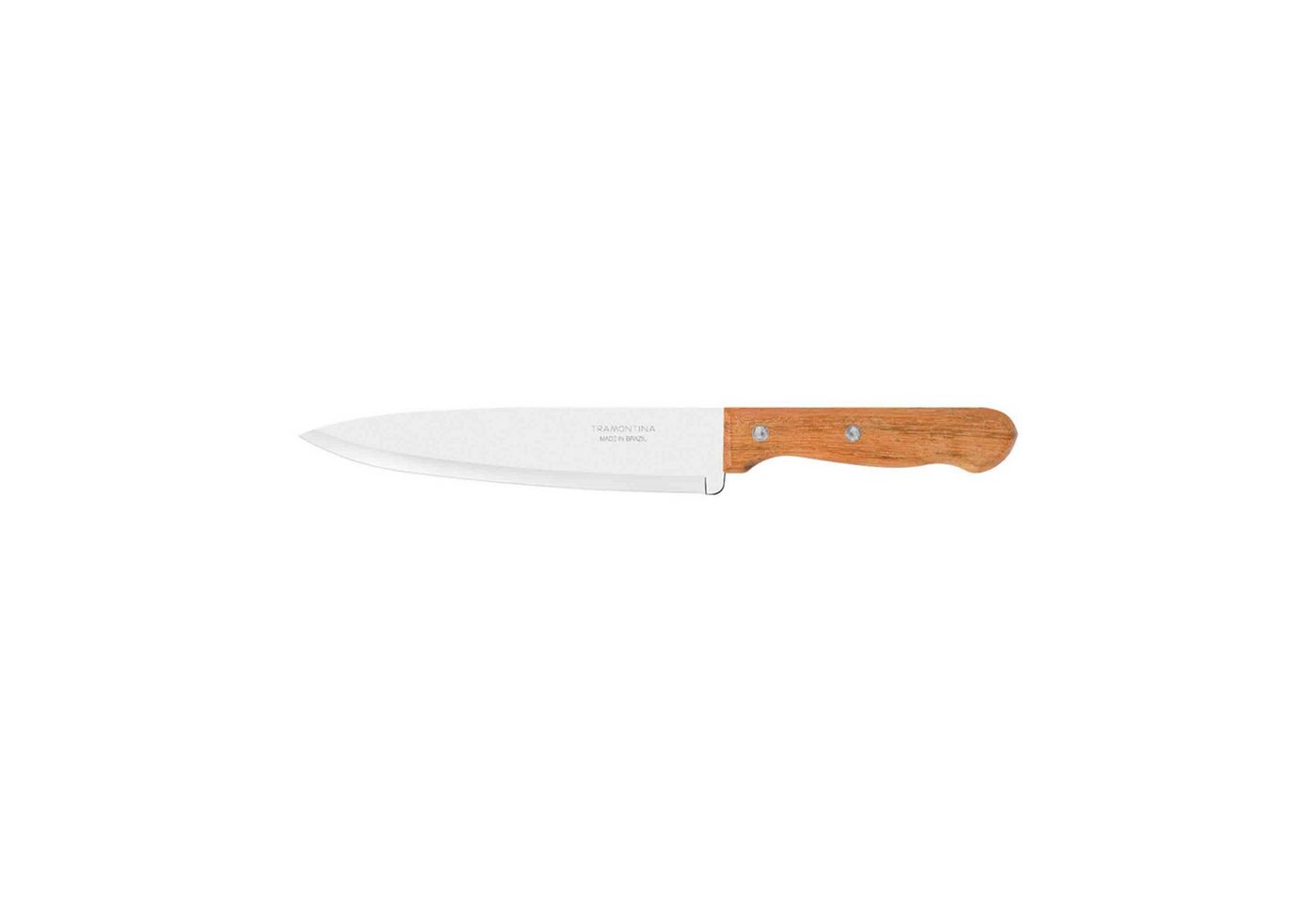 Tramontina Kochmesser DYNAMIC - rostfreier Edelstahl, Holzgriff, Klinge 19 cm, rostfrei, Naturholzgriff von Tramontina