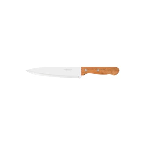 Tramontina Kochmesser Dynamic, 8 Zoll, Küchenmesser, scharfe Klinge aus hochwertigem Edelstahl, mit Naturholzgriff, Allzweckmesser von Tramontina