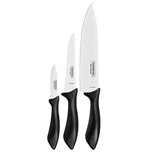 Tramontina Messerset, 3 teiliges Set, Küchenmesser, Edelstahl Tramontina Messerset, 3 teiliges Set, Küchenmesser, Edelstahl von Tramontina