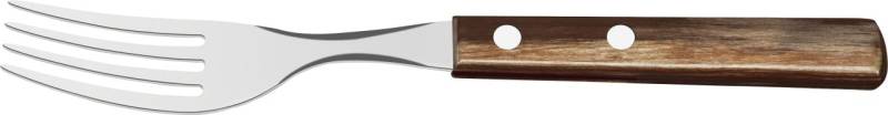 Tramontina Steak- und Pizzagabel 21 cm Edelstahl mit Holzgriff von Tramontina