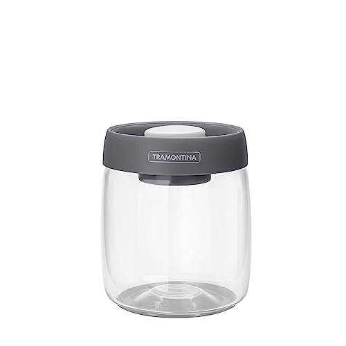 Tramontina Vorratsglas, 0,8 l, Vakuumdeckel, Glas, Frischhaltedose, Ø 11,1 cm, transparent von Tramontina