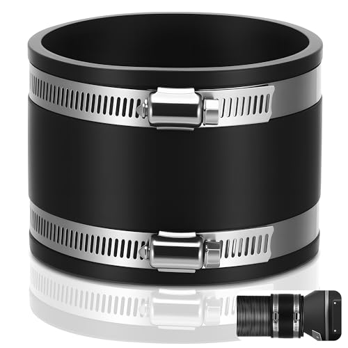TranRantic 100mm Gummimuffe Gummikupplung, Flexible Gummimuffe Rohrverbinder mit Zwei Edelstahlschellen, Geräuschmindernde Gummi Muffe Rohrverbinder für Kanalventilatoren Kohlefilter Starres Rohr TranRantic 100mm Gummimuffe Gummikupplung, Flexible Gummimuffe Rohrverbinder mit Zwei Edelstahlschellen, Geräuschmindernde Gummi Muffe Rohrverbinder für Kanalventilatoren Kohlefilter Starres Rohr von TranRantic
