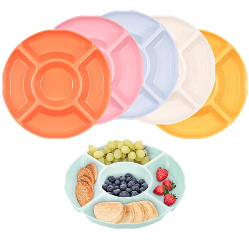 Tranrantic 6 Stück Snackteller mit fächern,Stapelbare Snackschale,Wiederverwendbare Kunststoff Snackplatte,Spülmaschinenfest Obstteller,Portionsteller für Partys,Kinos,Buffet(22.5*22.5*3cm,6 Farben) Tranrantic 6 Stück Snackteller mit fächern,Stapelbare Snackschale,Wiederverwendbare Kunststoff Snackplatte,Spülmaschinenfest Obstteller,Portionsteller für Partys,Kinos,Buffet(22.5*22.5*3cm,6 Farben) von TranRantic
