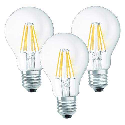 Trango 3er Pack E27001-3 LED Filament Birne 8 Watt 850 Lumen I 3000K Warmweiß I Ersatz für 60W Glühlampe I Glühbirne I Lampe I LED Birne in Tropfen Form mit E27 Fassung I Abstrahlwinkel 360° von Trango