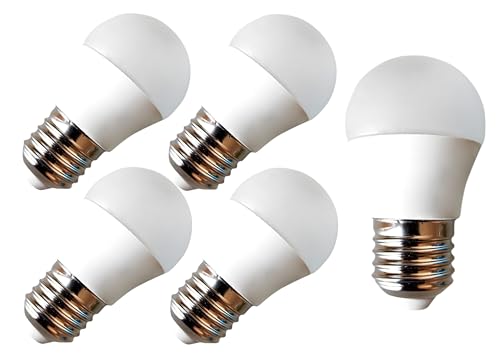 Trango 5er Pack E27006-5 LED Birne 5 Watt 450 Lumen I 3000K warmweiß leuchtend I Ersatz für 60W Glühlampe I Glühbirne I Lampe I LED Birne in Tropfen Form mit E27 Fassung I Abstrahlwinkel 160° von Trango